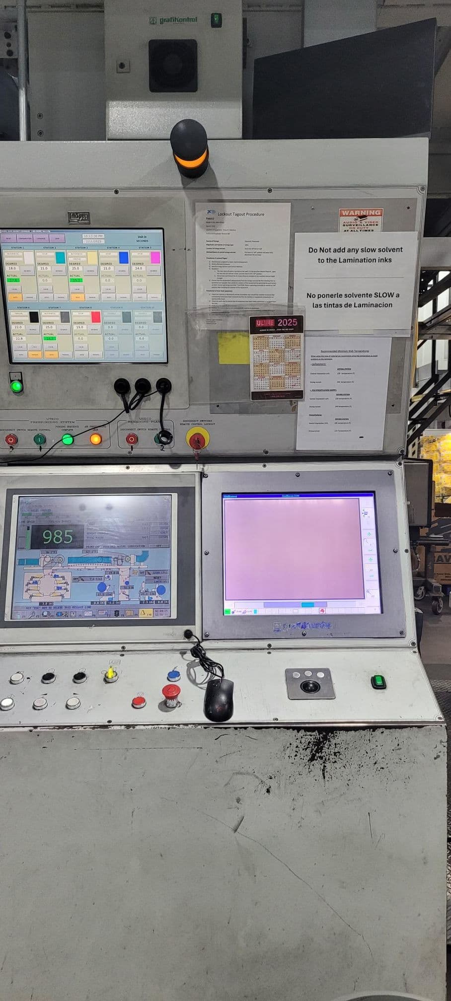 54” Wide Uteco Central Impression Gearless Flexographic Printing Press